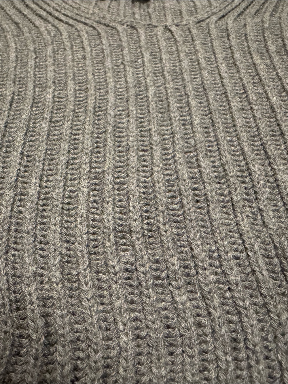 Cotton Candy LA Ribbed Cropped Crewneck Sweater - Gray - Picture 7 of 11